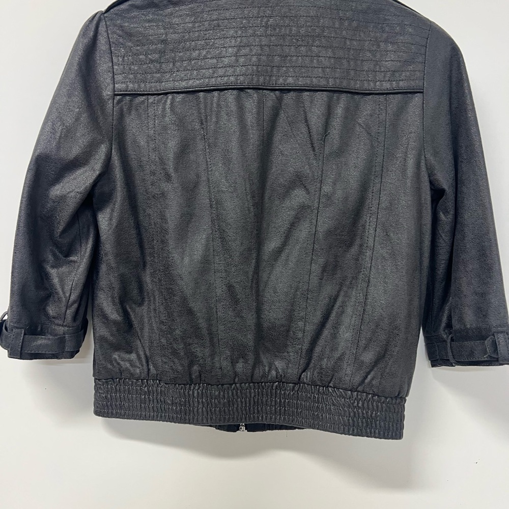 Zara Basic Short Sleeve Jacket, Size Small, Dark … - image 8
